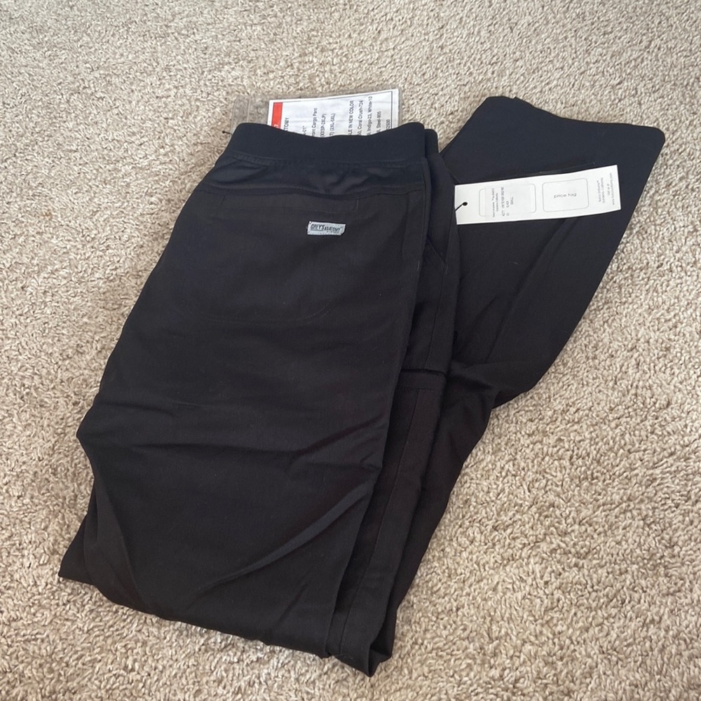 Black greys anatomy scrub pants